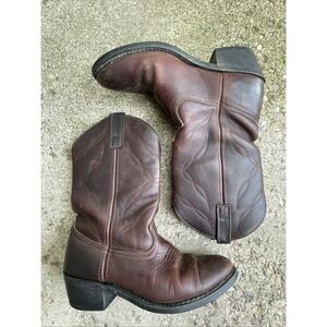 Laredo Tucson Trucker Boot Western Cowboy  Brown Leather‎ Mens 9.5D